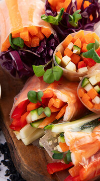 Vietnamese snack spring roll.
