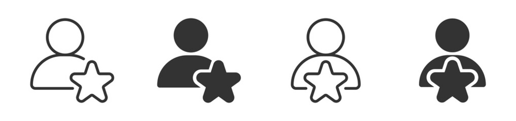 User rating icons set, Favorite user symbols, Customer review icons, Profile rating vector icons © Kamrul