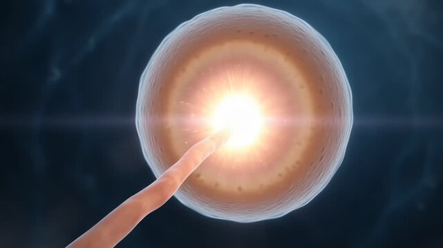 3D Animation of Sperm Cell Fertilizing a Human Egg