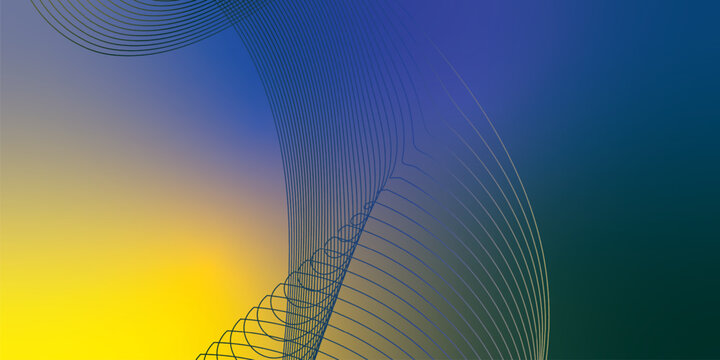 Abstract blue ,white,red and green futuristic background with flowing wave lines and light curves forming a modern technology inspired design pattern