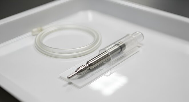Sterile Tattoo Needle Cartridge and Tube on Tray