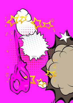 Cartoon background, comic book backdrop. Retro vector comics pop art design.