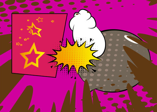 Cartoon background, comic book backdrop. Retro vector comics pop art design.