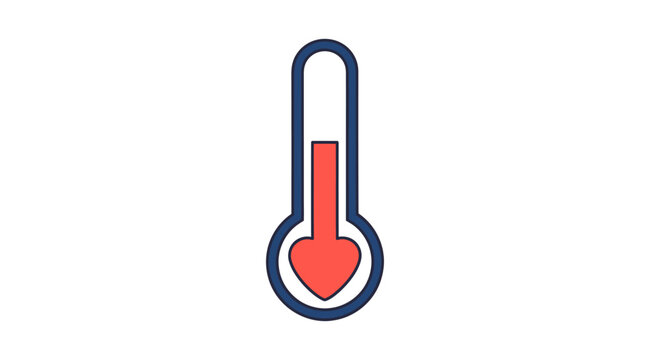 Thermometer with decreasing temperature gauge.