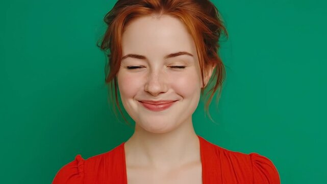 Female winking playfully during a fun interaction