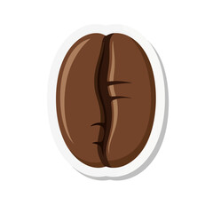 Fototapeta premium Brown coffee bean in isolation.
