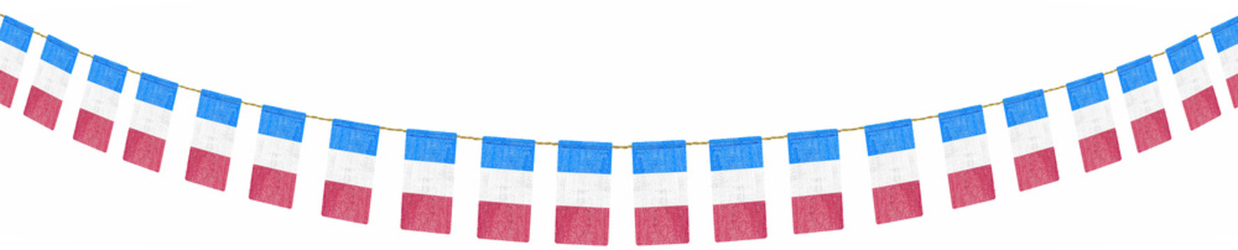 Guirlande de drapeaux tricolores 