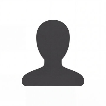 Abstract minimalist silhouette symbol for account avatar or default user profile image
