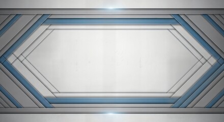 Fototapeta premium Geometric Hexagonal Frame with Blue Accents and Soft Lighting for Modern Design Concepts
