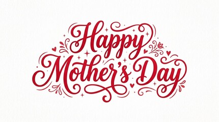 Fototapeta premium Happy mother's day card with pink tulips on a pink background