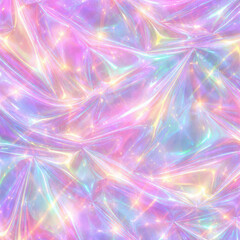Obraz premium Abstract Bright Pink Holographic Wrinkled Foil Texture Background