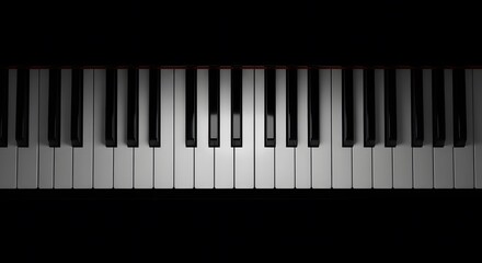 Fototapeta premium Happy music day piano keys with a dramatic colorful background concept