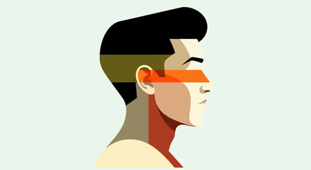 Abstract portrait profile illustration © Ever