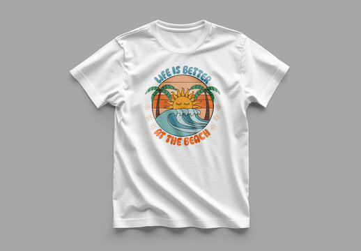 Beach Life Retro Summer T Shirt Vector Design