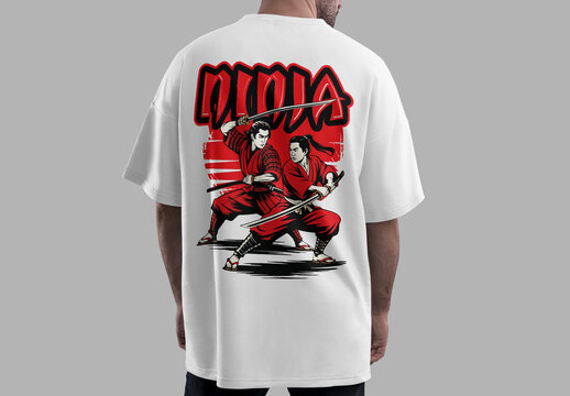 Samurai Streetwear Graphic Tshirt Vector Design