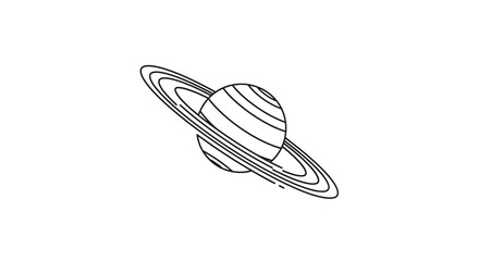 Saturn planet with ring system. © pur
