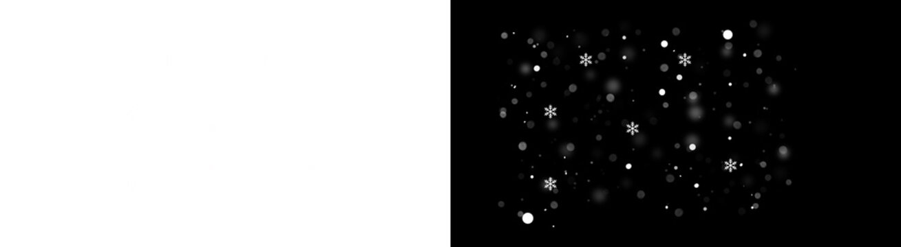 PNG image of&nbsp;A dynamic digital overlay of falling snow, tiny snowflakes, and bokeh light particles on transparent background.