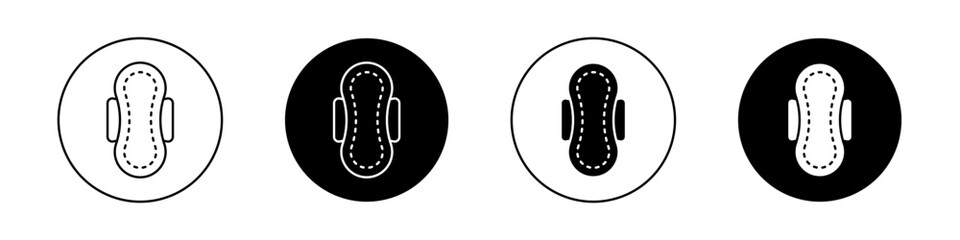Feminine hygiene pad icons vector graphics collection on white background © afsana