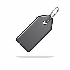 Fototapeta premium Blank Gray Price Tag Icon