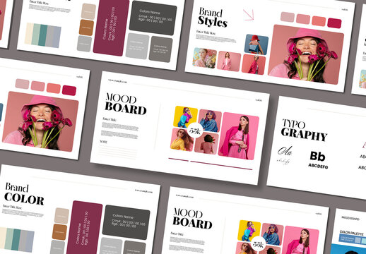 Fashion Brand Mood Board  Style Guide Template
