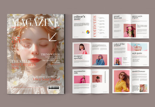 Fashion Editorial Magazine Layout Template