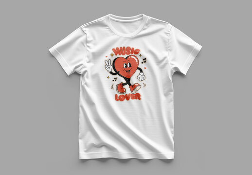Music Lover Cartoon T Shirt Design