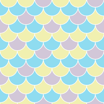Pastel fish scale seamless design pattern background. Pastel fish scale seamless design pattern background, wrapping, card, vector fish scale with colorful repeating pattern, sweet pastel colors. 
