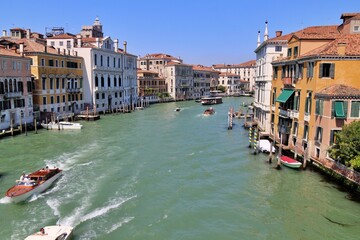Obraz premium Grand Canal viewed from Ponte dell'Accademia in Venice, Italy