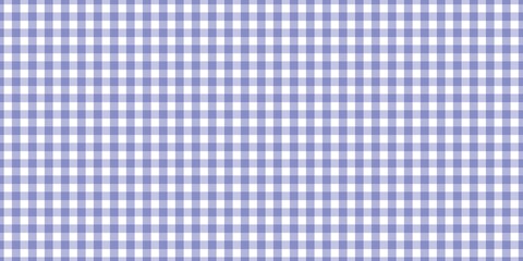Purple gingham pattern seamless background. Classic lavender checkered fabric texture for wallpaper, wrapping, and textile design. © Kara kara