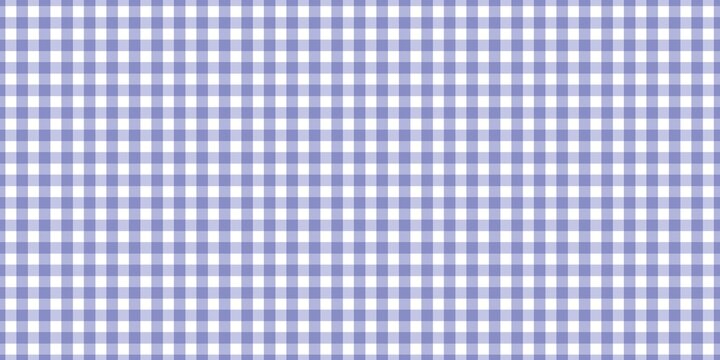 Purple gingham pattern seamless background. Classic lavender checkered fabric texture for wallpaper, wrapping, and textile design.