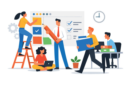 Organized workspace improves efficiency, productivity, and task management system.