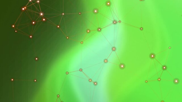 Green background with constellation pattern and glowing dots