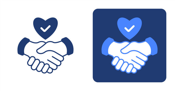 Trust icon, with contrast background.
