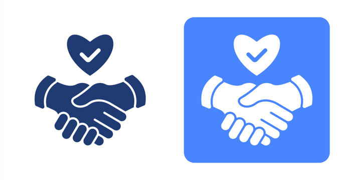 Trust icon, with contrast background.