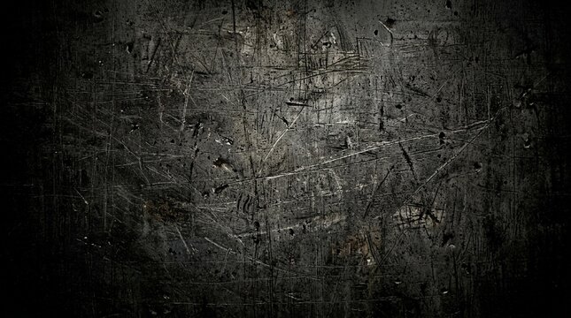 Textured Metallic Canvas: A gritty, distressed metallic surface, etched with layers of age, wear, and an unyielding industrial charm. 