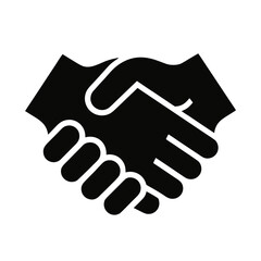 Obraz premium Black handshake icon