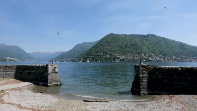 Como, Italy,2026,april,2nd, Villa Olmo dock
