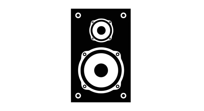 Vector illustration of vector icon of a twoway loudspeaker system on a transparent background