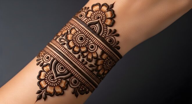Beautiful Mehndi Design on Female Hand  Traditional Henna Art