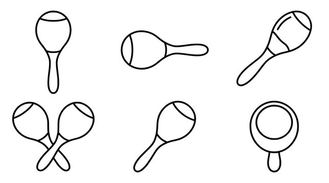 Maracas in minimalist design showcasing simple musical elements