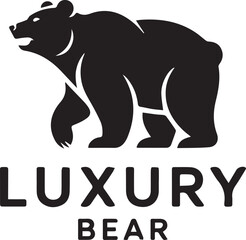 Obraz premium Adobe Illustrator Artwork.Wild Bear Walking Silhouette Logo