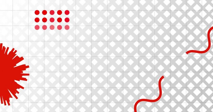 Gray patterned high energy wavy creative trending background with pop colors. Monochromatic geometric shapes moving. Lattice bg with accent forms sleek motion graphic. Vibrant Radial burst of plasma 

