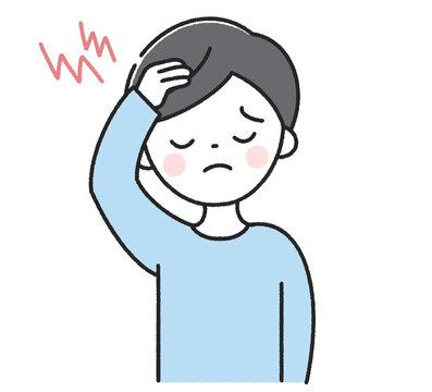 頭が痛い男性