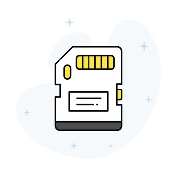 Memory Card Vector Fill outline Icons Eps 10 File