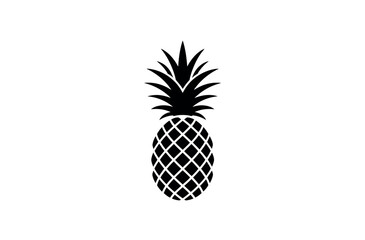 Obraz premium tropical pineapple fruit silhouette set