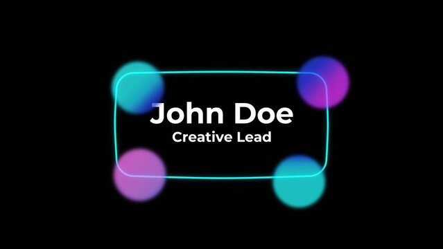 Neon Gradient Lower Third Title