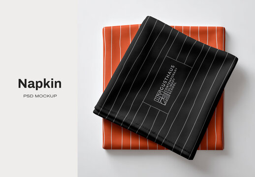 Elegant Napkin Mockup Design PSD