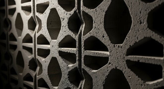 Intricate Geometric Cast Concrete Product Backdrop