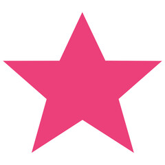 Obraz premium Dark Pink Star Icon PNG, isolated on transparent background. A bold and simple design representing achievement, success, and rating, ideal for digital and creative projects.