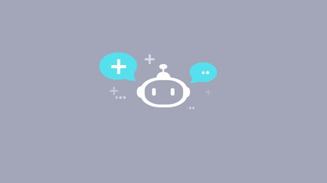 AI healthcare chatbot and digital medical assistance. digital and healthcare chatbot interface, ai medical assistant for digital health consultation, Motion graphics of ai icon